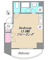 FirSt-A虎ノ門 8階ワンルームの間取り