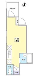 アルファ西日暮里 ワンルームの間取図画像