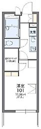 レオパレスSHIBAALL1 1Kの間取図画像