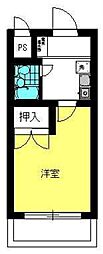 パーソナル・1 1Kの間取図画像