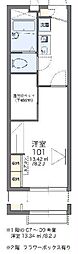 レオパレス霞ケ関第二 1Kの間取図画像