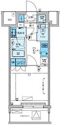リヴシティ川崎 1Kの間取図画像