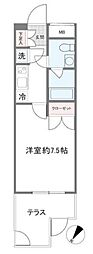 パレステュディオ白金台 1Kの間取図画像