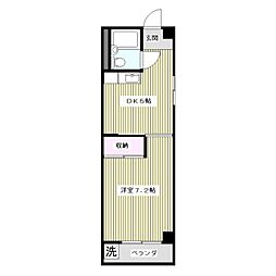 藤ハイム 1DKの間取図画像