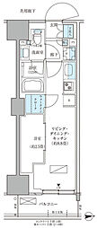 パークアクシス品川天王洲アイル 1LDKの間取図画像