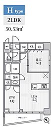 S-RESIDENCE目黒大岡山bresa 2LDKの間取図画像
