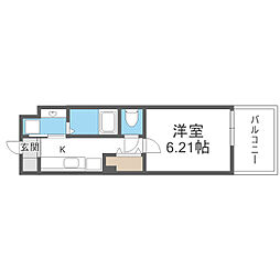 Rupieレジデンス九大学研都市2 1Kの間取図画像