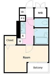 エスコート東大前 1Kの間取図画像
