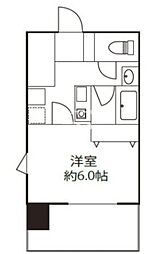 ドミール蓮沼 1Kの間取図画像