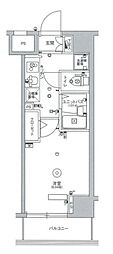 スカイコートパレス池袋 1Kの間取図画像