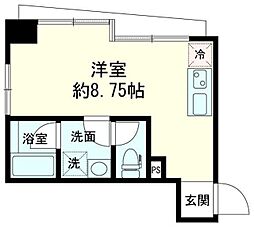 池戸ビル ワンルームの間取図画像