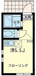 ユナイト保土ヶ谷バルジェロの杜 ワンルームの間取図画像