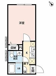 KUKKA八千代台 1Kの間取図画像