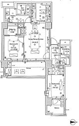 広尾ガーデンフォレストC棟 2LDKの間取図画像