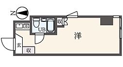 久我山フラット 2階ワンルームの間取り