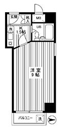 セザール第二三ノ輪 1Kの間取図画像