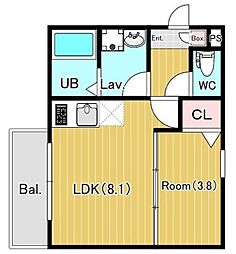 ジーメゾン千葉村田町ヴィエラ 1LDKの間取図画像