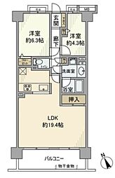 ブライトシティ船橋 2LDKの間取図画像