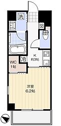 ダンラベニール北新宿 1Kの間取図画像