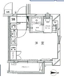 ブレッザ戸越 ワンルームの間取図画像