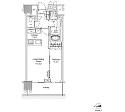 JIYUGAOKA MUSE SQUARE THE RESI 1LDKの間取図画像