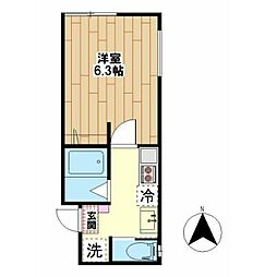G.Crest 1Kの間取図画像