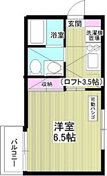 ピュア氷川台二番館 1Kの間取図画像
