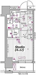 ガーラ・プレシャス川崎 1Kの間取図画像