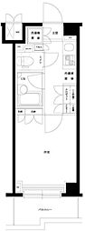 ルーブル目黒不動前 1Kの間取図画像