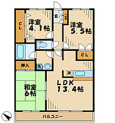 グランシャリオ壱番館 3LDKの間取図画像