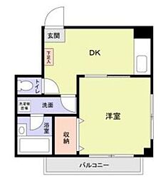 ダイアモンドレジデンス押上 1DKの間取図画像