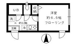ライヒハウゼ 1Kの間取図画像