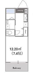 CanaryWharf青砥 1Kの間取図画像