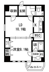 R&M 1LDKの間取図画像