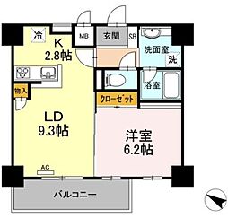 HeimRose7 1LDKの間取図画像