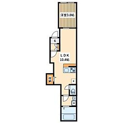 ノワール町田 1LDKの間取図画像