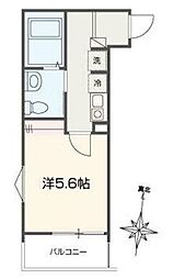 MELLAS淵野辺V 1Kの間取図画像