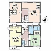 杉澤一戸建　Ｃ 0001 ｜ 奈良県奈良市神功４丁目13-4（賃貸一戸建3LDK・2階・108.00㎡） その2