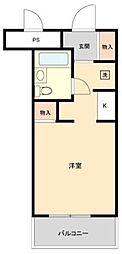 TOP片倉No.1 ワンルームの間取図画像