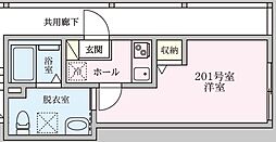 Colina保土ヶ谷 1Kの間取図画像