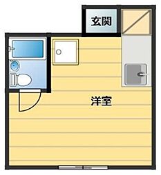 タカミマンション ワンルームの間取図画像