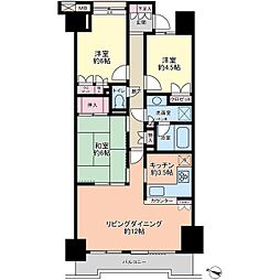 アールヴェール文京白山 15階3LDKの間取り