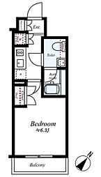 スパシエ・エル新横浜 1Kの間取図画像
