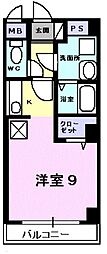 クレスト20 ワンルームの間取図画像