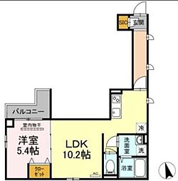 アンジュール高島平1 1LDKの間取図画像