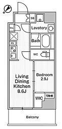 COMFORIALIV巣鴨 1LDKの間取図画像