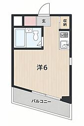 メゾン・ド・マジュール ワンルームの間取図画像