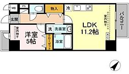 グレイスコート 1LDKの間取図画像