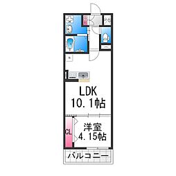 FREEDOMresidence堺大小路 1LDKの間取図画像