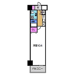 フェニックスレジデンス堺東 1Kの間取図画像
